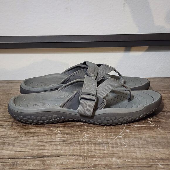 Keen Solr Toe Post Men's Buckle Strap Sport/Beach Sandals Shoes Size 10 Gray - Picture 3 of 9